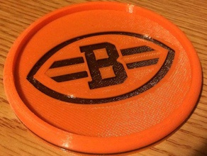cleveland browns coaster household football 3d print model - Mito3D
