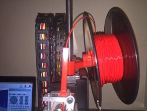 printrbot simples de metal eixo z filamento spool titular Impressora 3d acessórios guia estabilizador 3d print model - Mito3D