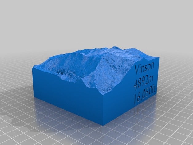 vinson massif 10km collectible mountain sport & outdoors 3dpt climbing seven summits 3D print model - Mito3D