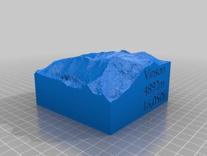 el macizo vinson, de 10 km colección la montaña deporte y al aire libre 3dpt escalada siete cumbres 3d print model - Mito3D