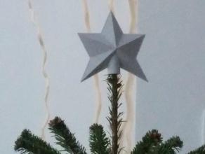 another star christmas tree decor 3d print model - Mito3D