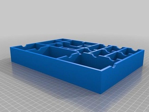 caverna storage solution - version 2 toy & game accessories tray 3d print model - Mito3D