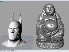 batman + buddha il meshmixer 3d print model - Mito3D