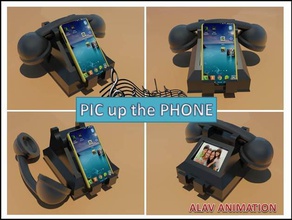 pic up de telefone celular android apple iphone titular stand galaxy o 5 6 móveis quadro imagem smartphone smatrphone 3d print model - Mito3D