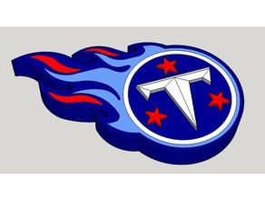 tennessee titans 3d logo sport & outdoors nfl teams 3d print model - Mito3D