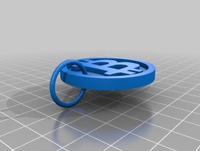 bitcoin keyring key chain 3d printing keychain ring 3d print model - Mito3D