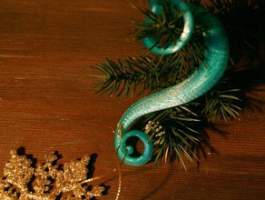 espirales de adorno la percha decoración navidad adornos dual doble extrusión ornamento espiral 3d print model - Mito3D