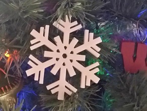 laura's snowflake ornament 2014 decor 3d christmas holiday 3d print model - Mito3D