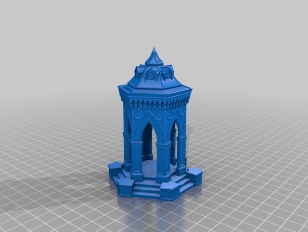 gazebo de piedra las estructuras edificios 28mm la arquitectura en miniatura victoriano 3D print model - Mito3D