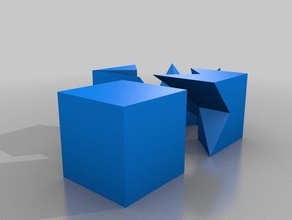 w cube math art puzzle 3d print model - Mito3D
