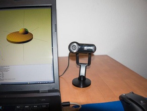 logitech quickcam pro 9000 stand equipo personalizable personalizador fácil de la oficina paramétricas scad simple pie útil webcam montaje 3d print model - Mito3D