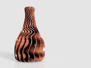 single plane twisted vase decor decorative flower twist 3d print model - Mito3D