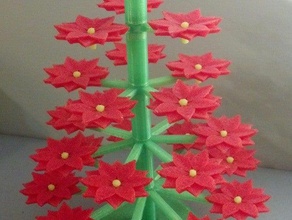 poinsettia tree decor 3d print model - Mito3D