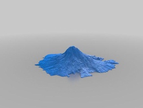 mount adams geography mountain topography mt 3d print model - Mito3D
