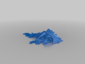 el monte baker geografía de la montaña topografía montañosa 3d print model - Mito3D