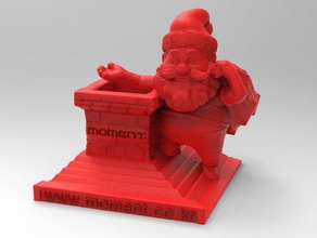 santa claus holiday special people christmas decoration cradle iphone6 holder stand iphone 6 moment pencil vase pen pot phone santaclaus 3d print model - Mito3D
