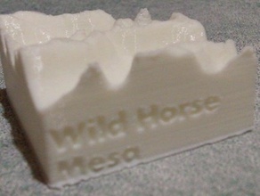 -stl için wild horse mesa kullanarak web tabanlı bir arazi tarama ve kopyaları 3d print model - Mito3D