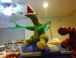extension grabber arm tiny tyrannosaurus rex props dinosaur toy 3d print model - Mito3D