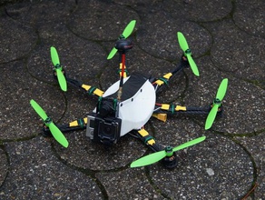 polluce v3 345 mm hexacopter r c i veicoli 6045 drone gopro hex multicopter multirotor naze32 3d print model - Mito3D