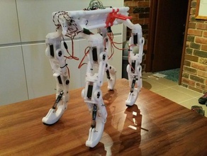 experimental quadruped robot 3 jointed legs robotics arduino leg walking 3d print model - Mito3D