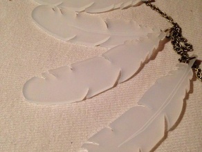 feather necklace jewelry 3d print model - Mito3D