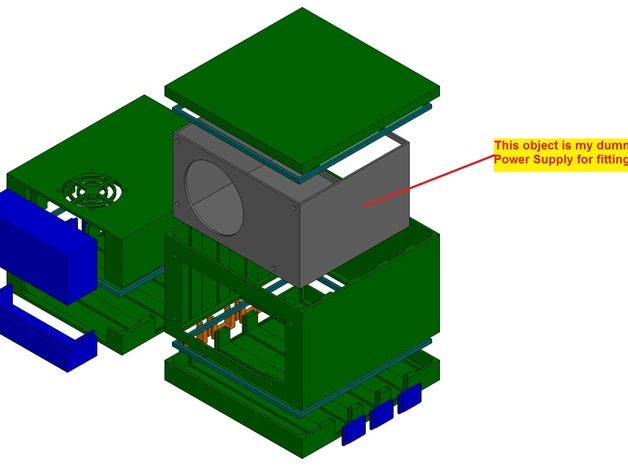 aditivo sistema de armazenamento unidade, além poder bay computador caixa eletrônico gabinete unidade disco rígido no hdd nas empilhável 3D print model - Mito3D