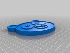 panda key holder keychains 3d print model - Mito3D