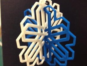 snowflake ornament Dekor Weihnachten fcps Urlaub kms makerspace Schnee Schneeflocke winter 3d print model - Mito3D