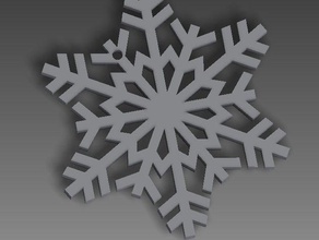 snow flake decor christmas decoration ornament tree snowflake 3d print model - Mito3D