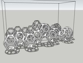 polyhedral menorah use leds not candles sculptures chah chanukah hanukah hanukkah 3d print model - Mito3D