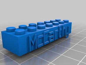 custom lego mccarthy construction toys customized 3d print model - Mito3D