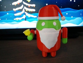 Weihnachtsmann-Kostüm beweglich android-Roboter Skulpturen 3d print model - Mito3D