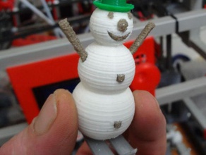 4 colores de muñeco nieve modelos impresión 3d solo hotend manera que el condensador flujo adorno navidad color los la multistruder ornamento modelo figura 3d print model - Mito3D
