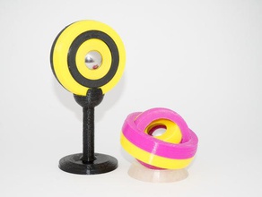 rotating rings heart steel mechanical toys 3d art ball ring secret toy 3d print model - Mito3D