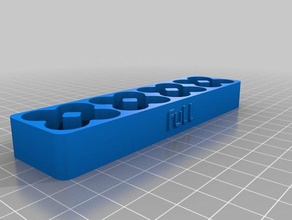 meu personalizados bandeja de bateria completo vazio etiqueta recipientes personalizado 3d print model - Mito3D