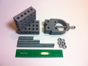 1-2-3 block & v-block jig set machine tools 123 engineering fixture shop setup tool v 3d print model - Mito3D