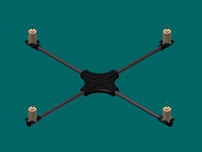 básica quad a fibra de carbono quadcopter quadro rc 3d print model - Mito3D