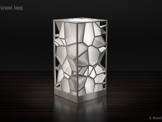 voronoi lamp household home decor light lighting 3D print model - Mito3D