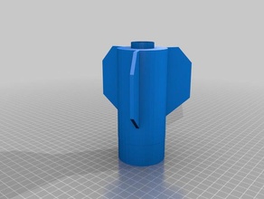 model rocket base- fin can assembly physics & astronomy 3d print model - Mito3D