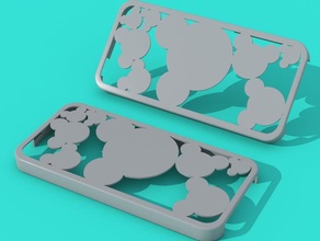 el iphone 5 5s caso de mickie teléfono móvil del mickey mouse minnie 3d print model - Mito3D