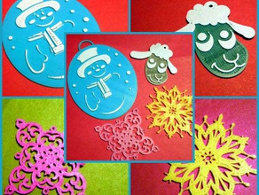 christmas decorations decor lamb snowflake snowman tanyaakinora 3d print model - Mito3D