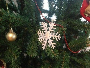 simple beautiful snowflake trees walls decor christmas tree ornament xmas 3d print model - Mito3D