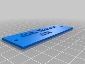 meu personalizados jack hasken placa de identificação personalização 12-2014 os acessórios personalizado 3d print model - Mito3D