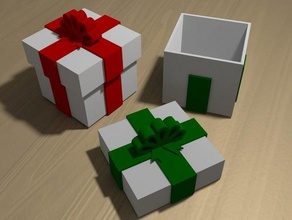 christmas present - gift box containers holidays 3d print model - Mito3D
