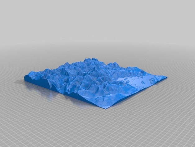 topographische Modell der loch lomond in Schottland 3D print model - Mito3D