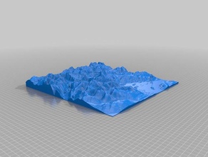 topographische Modell der loch lomond in Schottland 3d print model - Mito3D