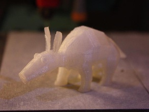funky karıncayiyen hayvanlar hayvan düşük poly maskot 3d print model - Mito3D