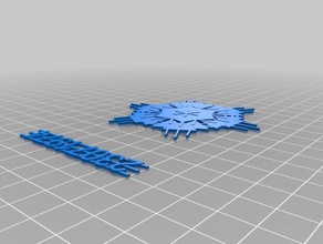 joel g snowflake 2014 decor customized 3d print model - Mito3D