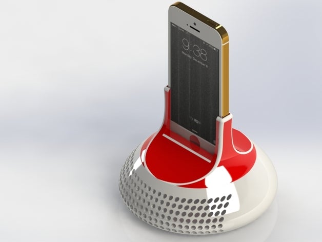 acústica iphone titular del altavoz el audio 5s amplificador caso 5 altavoces la música amplificación sonido los 3D print model - Mito3D