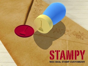 stampy wax seal stamp customizer office Künstlerische Handwerk Herausforderung stationär nützlich 3d print model - Mito3D